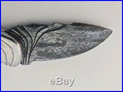 Custom Folding Knife Mosaic Damascus and Arizona Ironwood Dick Weber