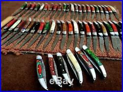 Custom Hand Made Damascus Steel Mini Folding Knives(lot Of 50) Gli Saloon 004