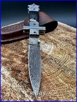 Custom Handmade 9 Christianity Cross Folding Knife, Pocket knife With Sheath