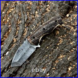 Custom Handmade Damascus Pocket Knife, Hunting & Camping Knife, Folding Knife