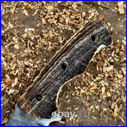 Custom Handmade Damascus Pocket Knife, Hunting & Camping Knife, Folding Knife