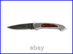 Custom Handmade Folding Knife / Pocket Knife (Coral Stone Handle)
