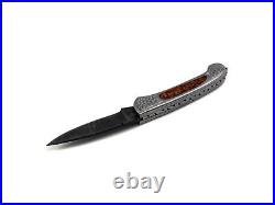 Custom Handmade Folding Knife / Pocket Knife (Coral Stone Handle)