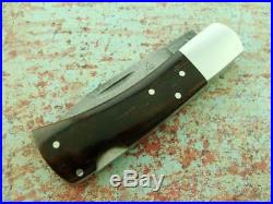 Custom Knife Maker Jim Lee Damascus Folding Lockback Pocket Knife Vintage Knives