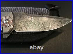 Custom Les George Rockeye Damascus/Mokume/Timascus Folding Folder Flipper Knife