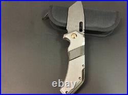 Custom Noble Knives Prototype Isonade Damascus Flipper Folder Folding Knife