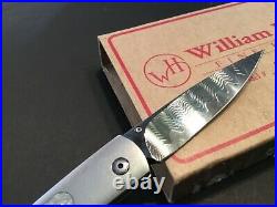 Custom William Henry Knives Argent B10Dark Damascus Flipper Folder Folding Knife