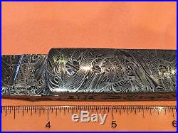 Custom collectible Damascus folding knife by Barry Gallagher