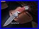 Custom-made-Damascus-Folding-Knife-Resin-sheet-handle-with-clip-pocket-knife-01-lkn