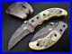 Custom-made-Damascus-folding-knife-Bone-hand-Scrimshaw-leopard-pocket-knife-01-of