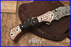 Cutlery Salvation Custom Hand Made Damascus Folding Knifeliner Lockcs-149