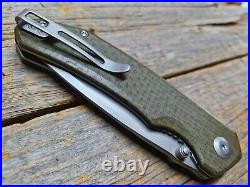 D2 Satin Blade Tanto Micarta Handle Knife Folding Pocket Gift VP90