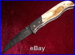 DAN CHINNOCK LIZARD DAMASCUS BARK CLAW PAW AK601 FOLDING KNIFE, NEW SIGNED offer