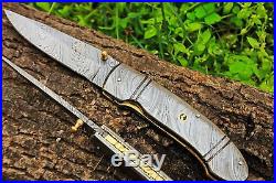 DKC-96 ZORIAN Damascus Folding Pocket Knife 4.75' Folded 8.25 Open