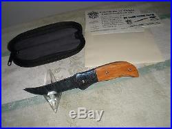 DOC HAGEN DAMASCUS folding lock back art knife bolster re