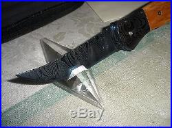 DOC HAGEN DAMASCUS folding lock back art knife bolster re