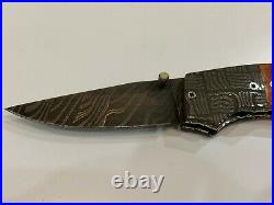 Dale Reif Custom Folding Knife withDamascus Blade