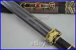 Damascus Folded steel blade Chinese sword of Han dynasty sharp knives nice gift