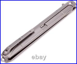 Damascus Folding Pocket Flipper Knife Tanto Blade Titanium Handle Small Slim EDC