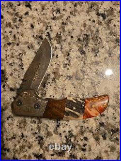 Damascus Folding Pocket Knife