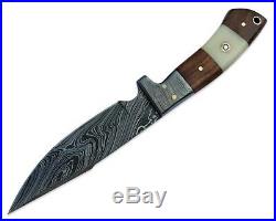 Damascus Knife Hunting Folding Blade Pocket Fishing Camping Sports Outdoor army