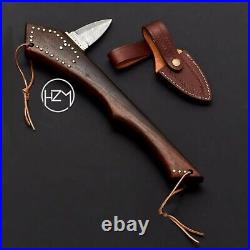 Damascus Spear Point War Club 16.25 with Free Damascus Pocket Folding Knife