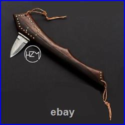 Damascus Spear Point War Club 16.25 with Free Damascus Pocket Folding Knife