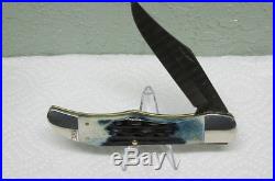 Damascus Steel Case Knife 10838 Folding Hunter Mediterranean Blue New In Box