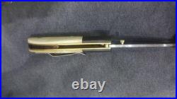 Damascus Steel Folding Pocket Knife with Camel Bone Handle Made to Order