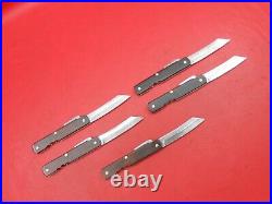 Damascus Steel Japanese Higonokami Pocket Folding Knife Rose Wood Handle K 277