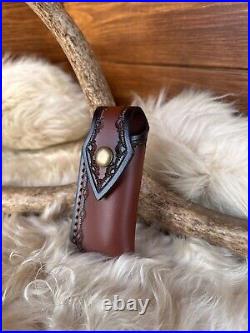Damascus Steel Pocket Knife, Handmade Damascus Pocket Folding Knife
