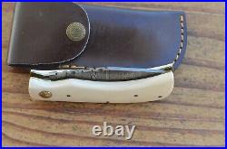 Damascus custom made folding knife Laguiole Type From The Eagle Collection M7482