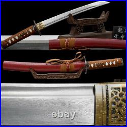 Damascus folded steel Japanese Katana set 3 Samurai Swords Real Combat Knives