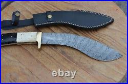 Damascus hand forged kukri hunting knife From The Eagle Collection 5668