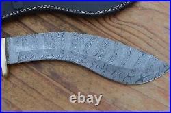 Damascus hand forged kukri hunting knife From The Eagle Collection 5668