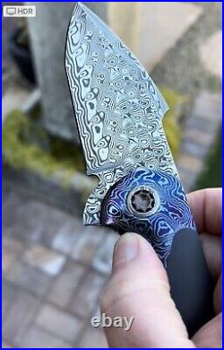 Dan Brown Hellion Custom Folding Knife Mint Condition