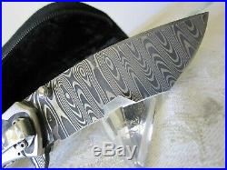 Darrel ralph custom manual folding knife with hg mike norris damascus blade