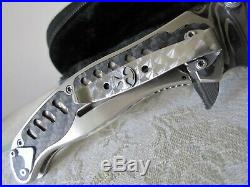 Darrel ralph custom manual folding knife with hg mike norris damascus blade