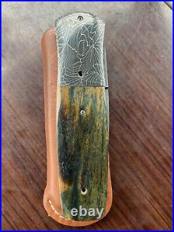 David steier custom folding knife damascus 2002