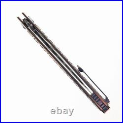 Defcon JK Series Folding Knife Damascus/Bronze Ti Handle 10Cr15CoMov TF4406