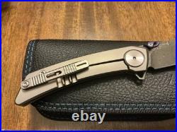 Dreamtech FrameLock 3.25 Damascus Titanium Carbon Fiber Folding Knife D9610TCD