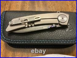 Dreamtech FrameLock 3.25 Damascus Titanium Carbon Fiber Folding Knife D9610TCD