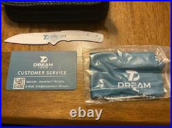 Dreamtech FrameLock 3.25 Damascus Titanium Carbon Fiber Folding Knife D9610TCD