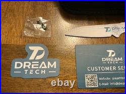 Dreamtech FrameLock 3.25 Damascus Titanium Carbon Fiber Folding Knife D9610TCD