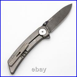 Dreamtech FrameLock 3.25 Damascus Titanium Carbon Fiber Folding Knife K610TCD