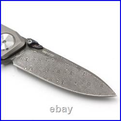 Dreamtech FrameLock 3.25 Damascus Titanium Carbon Fiber Folding Knife K610TCD