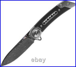 Dreamtech FrameLock 3.25 Damascus Titanium Carbon Fiber Folding Knife K610TCD
