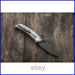 Dreamtech FrameLock 3.25 Damascus Titanium Carbon Fiber Folding Knife K610TCD