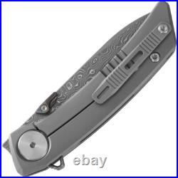 Dreamtech FrameLock 3.25 Damascus Titanium Carbon Fiber Folding Knife K610TCD