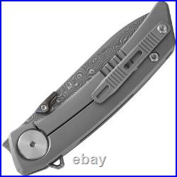 Dreamtech Framelock Titanium & Carbon Fiber Folding Damascus Knife K610TCD